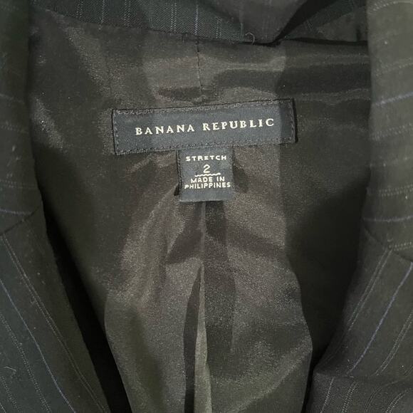 NEW Banana Republic Wool Pinstripe Structured Hourglass Classic Blazer Jacket 2 - Picture 10 of 14
